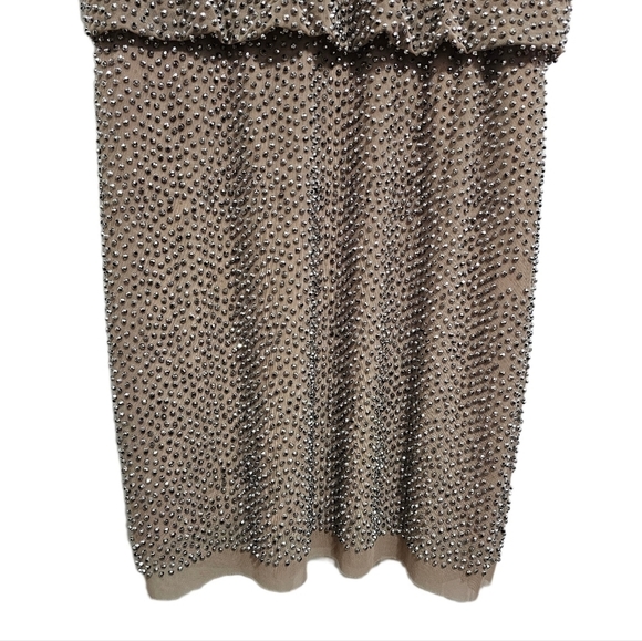 Y2K Cache beaded mesh sleeveless party cocktail evening lined mini dress 6 - Picture 4 of 16